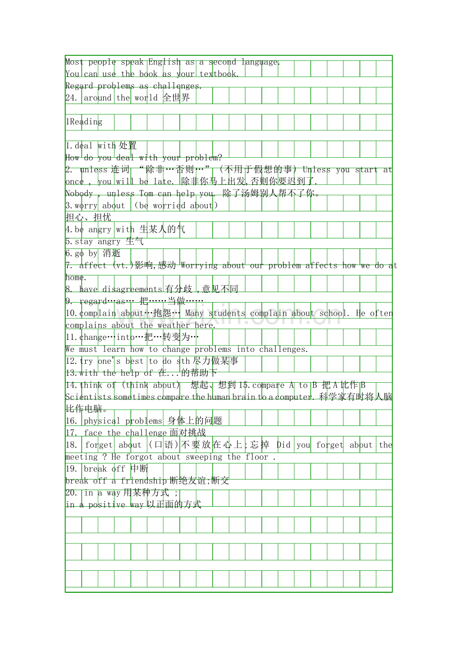 九年级英语上册Unit1重点词组总结.docx_第3页