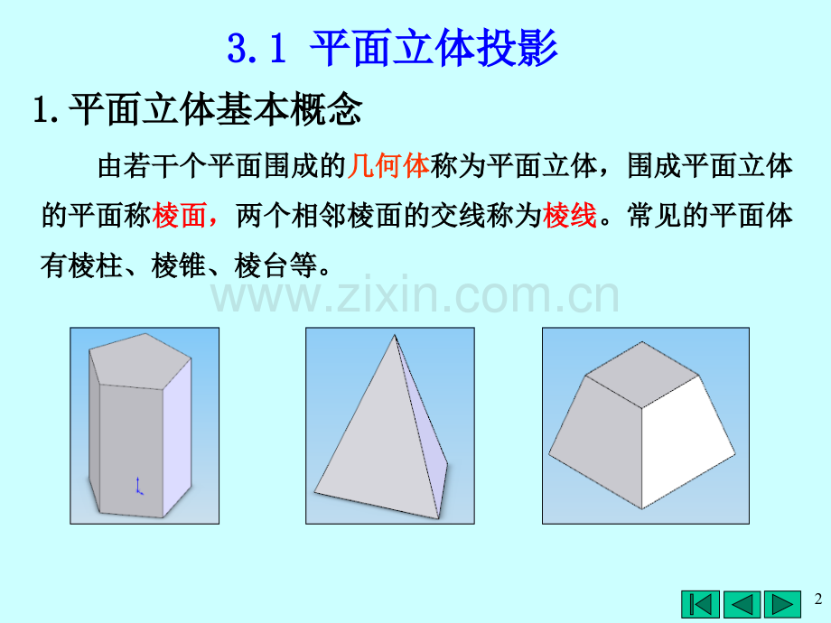 3基本立体的投影1.pptx_第2页