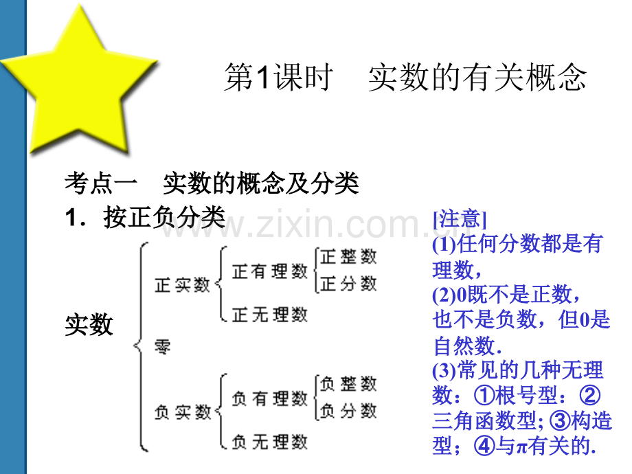 中考数学实数的有关概念复习共52时.pptx_第1页