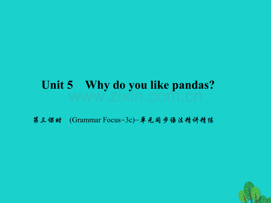 七年级英语下册Unit5Whydoyoulikepandas时GrammarFocus3c同步语法精讲精练新版人教新目标版1.pptx_第1页