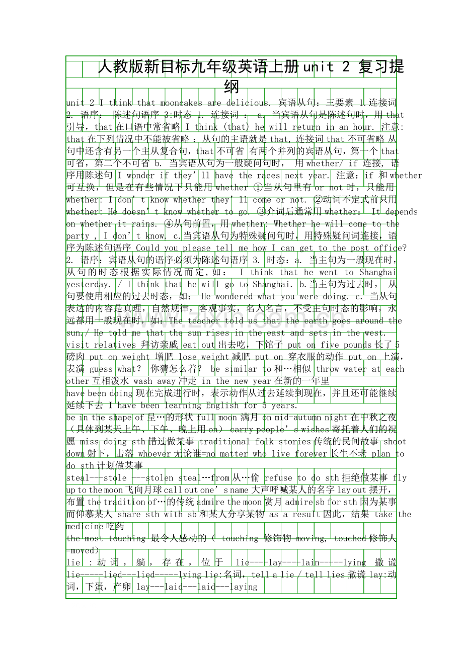 人教版新目标九年级英语上册unit-2-复习提纲.docx_第1页