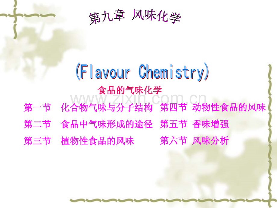 9章风味化学2食品化学汇总.pptx_第1页