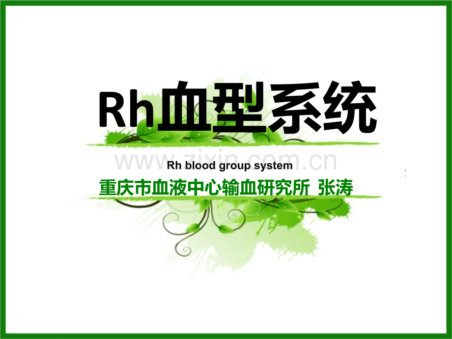 Rh血型系统总结.pptx_第1页