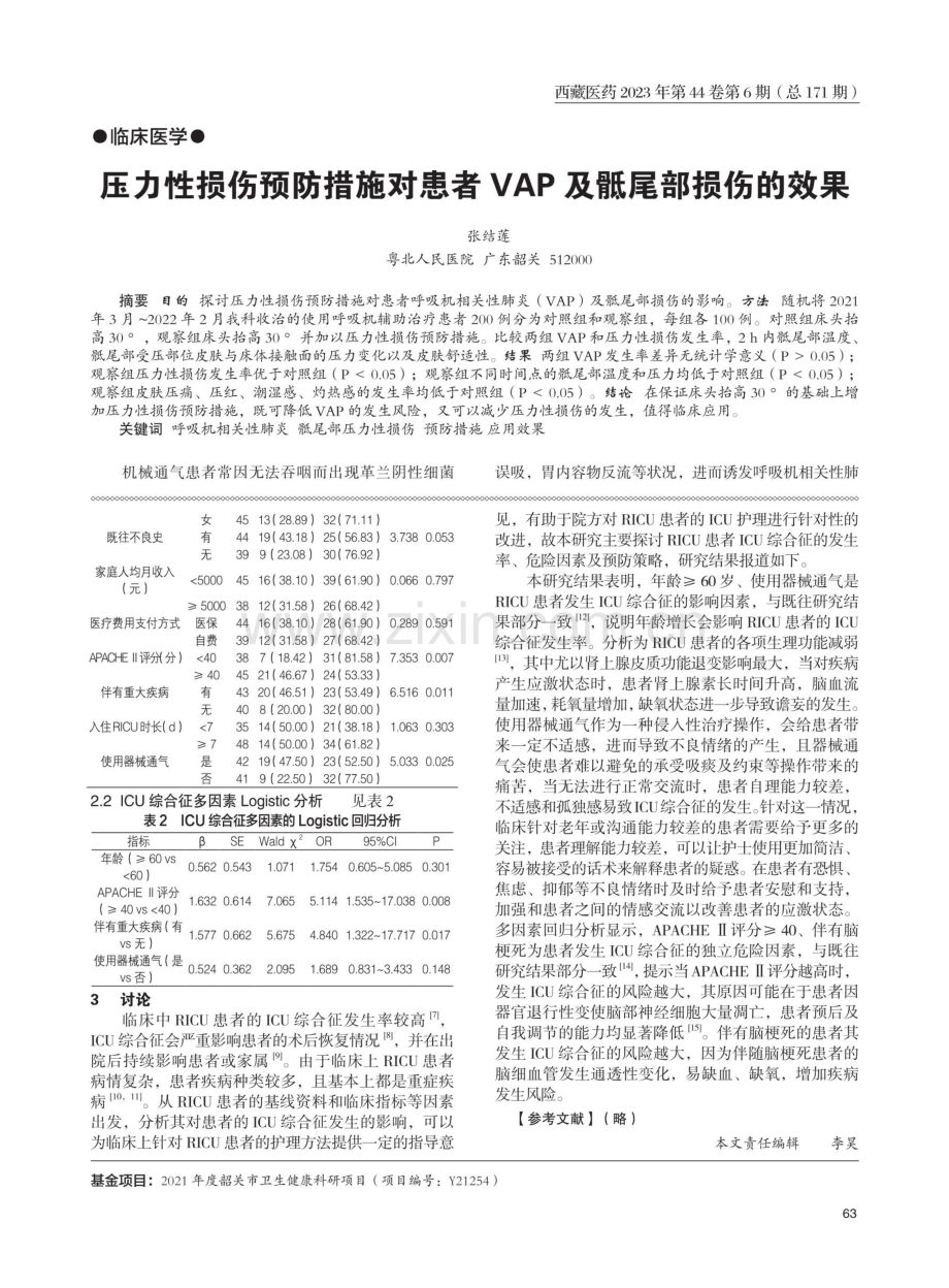 RICU患者ICU综合征发生率及危险因素分析.pdf_第2页