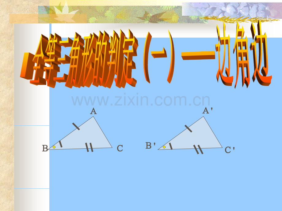 全等三角形的判定边角边.pptx_第1页