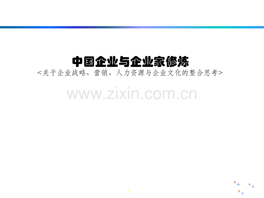 企业战略营销人力资源与企业文化的整合.pptx_第1页