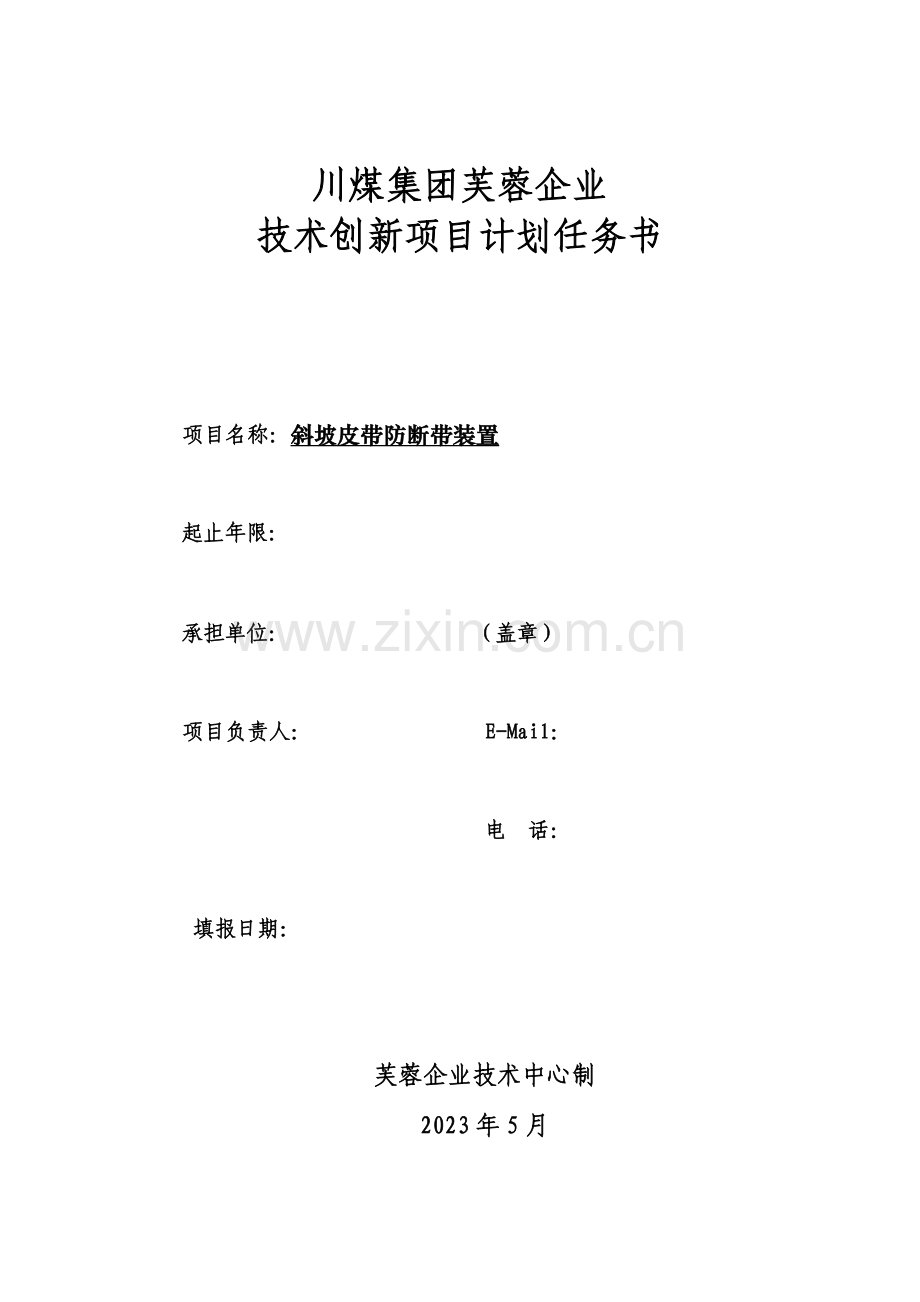 集团公司科技创新项目计划书.doc_第1页