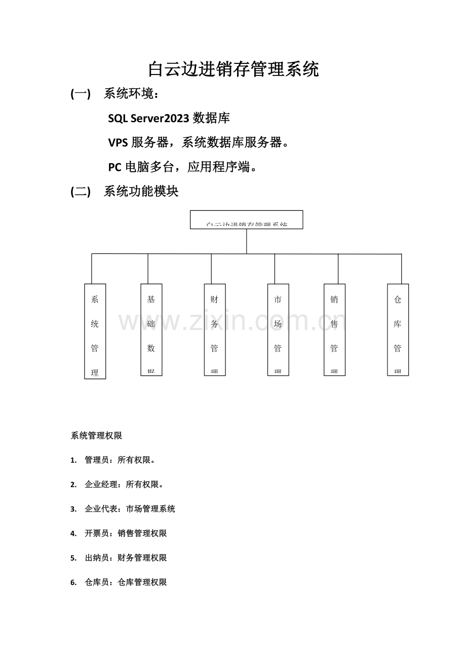 白云边进销存管理系统.doc_第1页