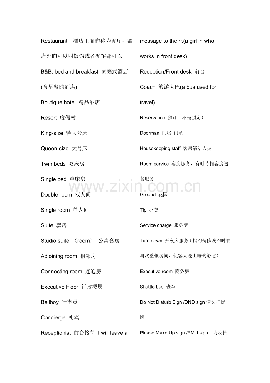 酒店翻译常用英语分析.doc_第1页