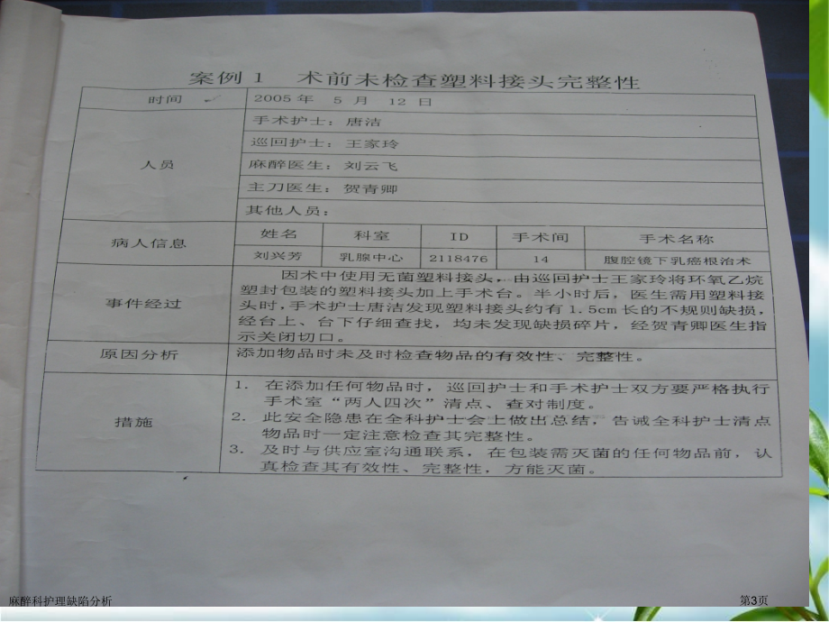 麻醉科护理缺陷分析专家讲座.pptx_第3页