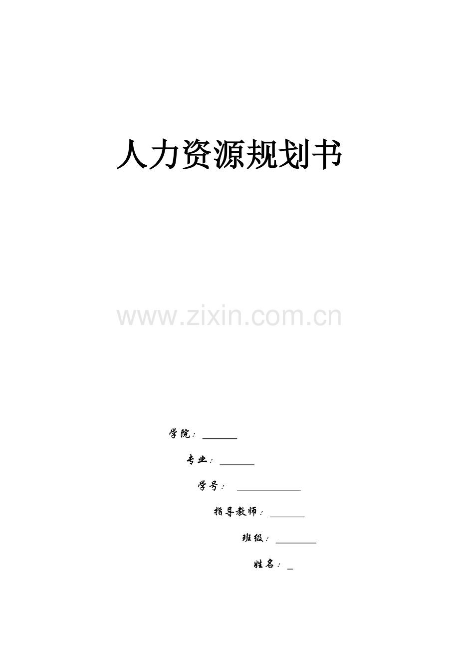 海尔集团人力资源规划.doc_第1页