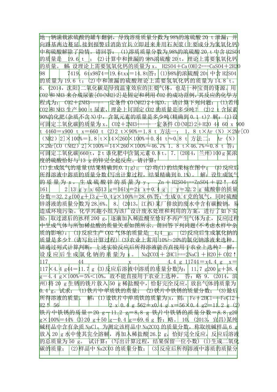 2015中考化学化学计算专题总复习课件试题中考题.docx_第2页