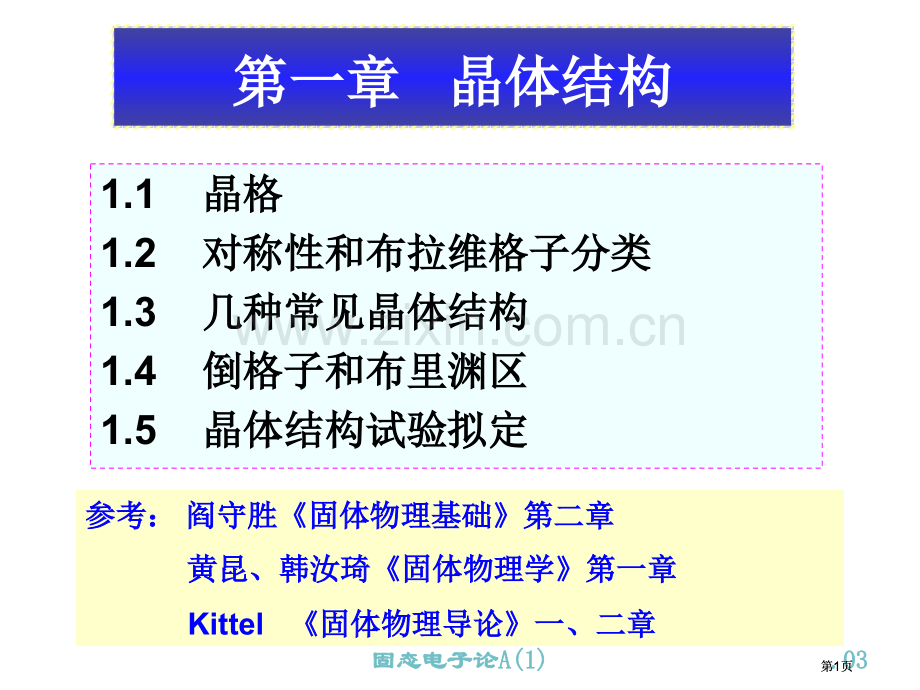 固体物理学A公开课一等奖优质课大赛微课获奖课件.pptx_第1页