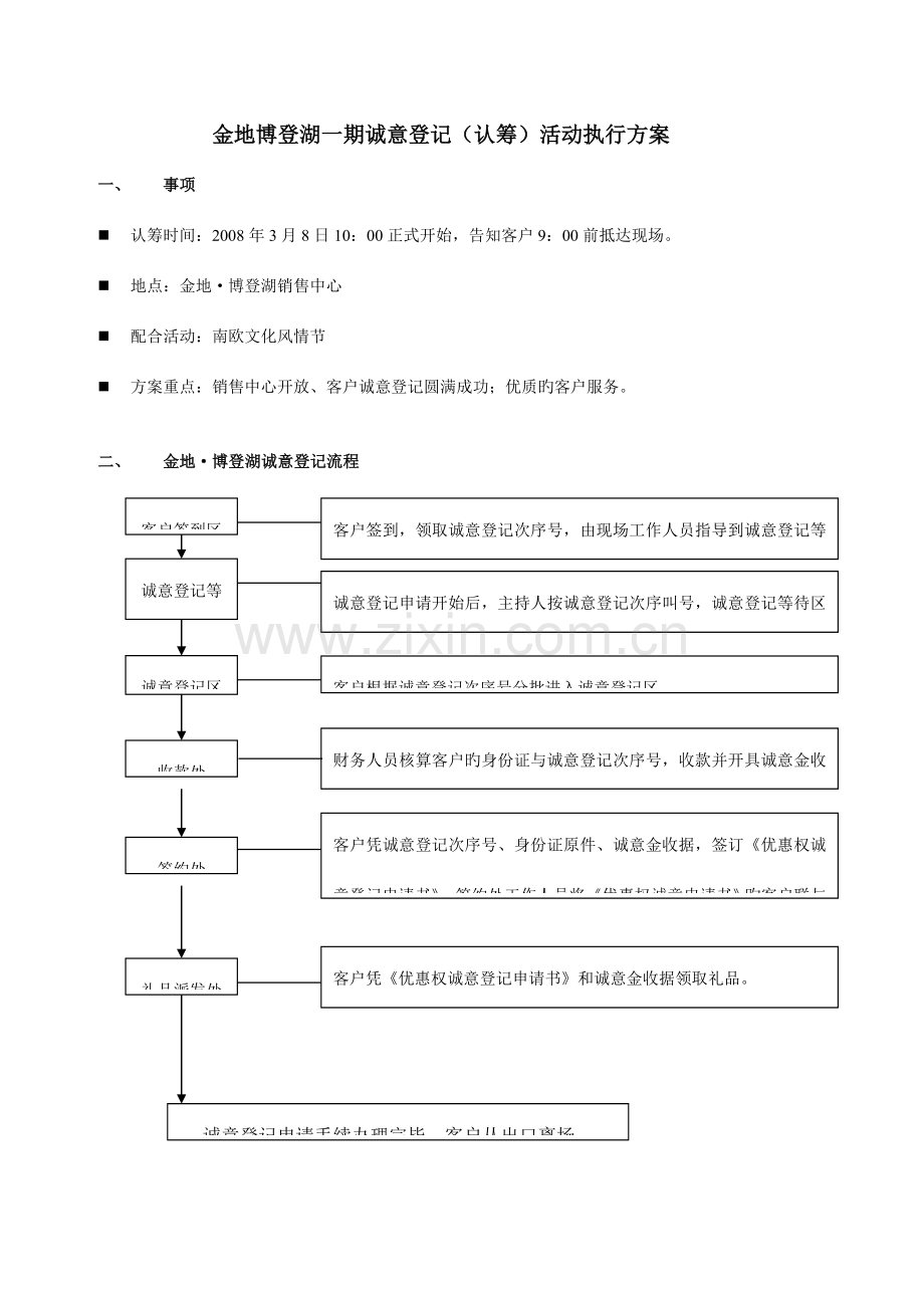 金地博登湖一期认筹执行方案确定版.doc_第1页