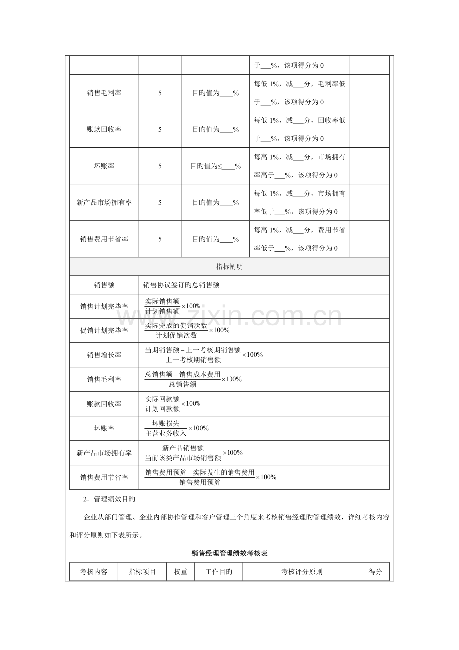 销售经理绩效考核方案设计.doc_第2页