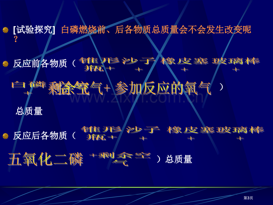 物质发生化学反应后生成了新的物质那么化学反应前后市公开课金奖市赛课一等奖课件.pptx_第3页