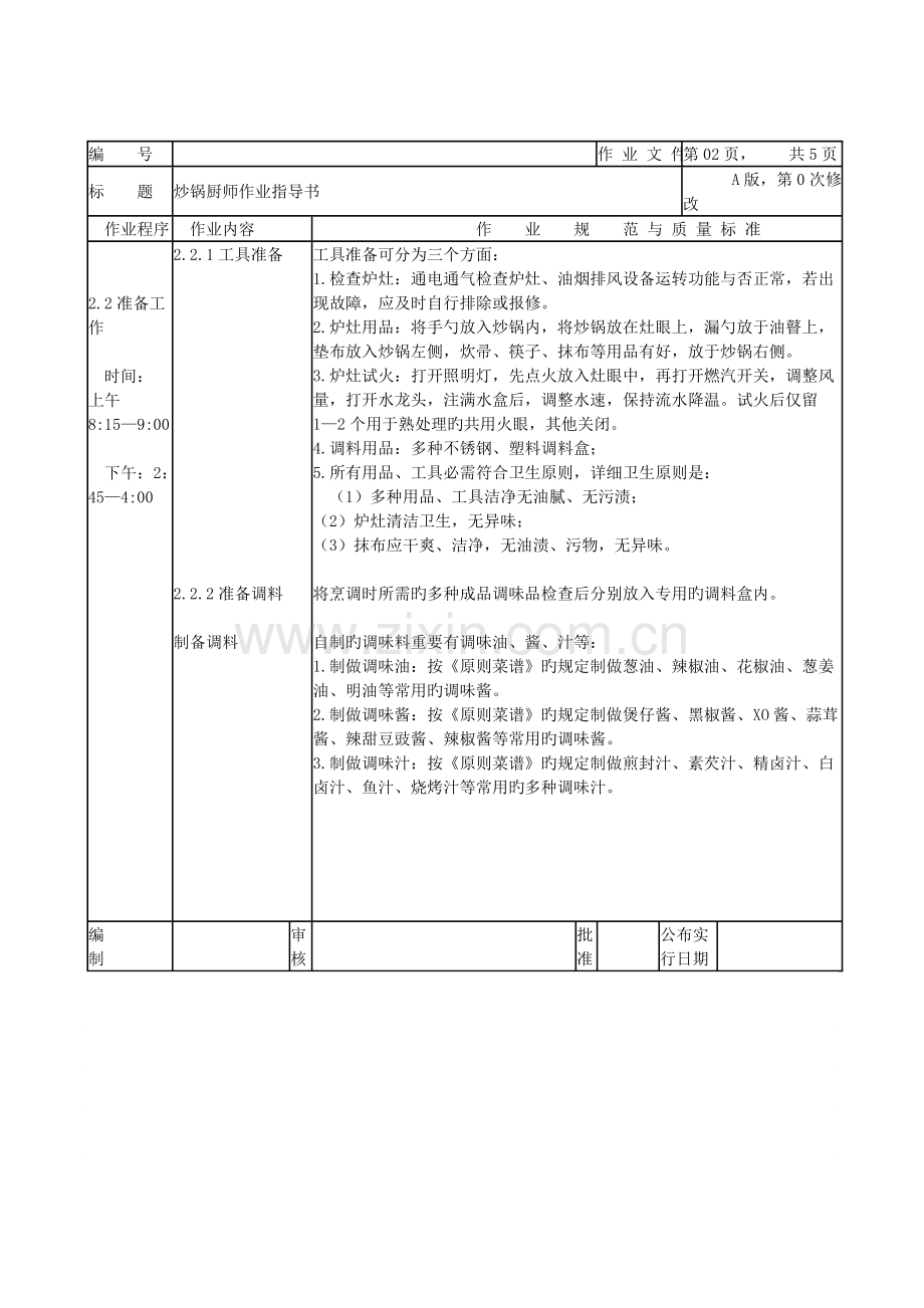 炒锅厨师作业指导书.doc_第2页