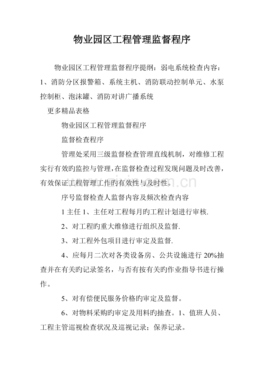 物业园区工程管理监督程序.doc_第1页