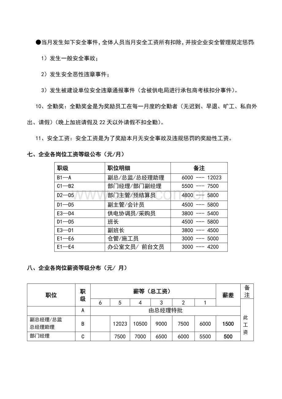 电力施工行业薪酬管理制度.doc_第3页