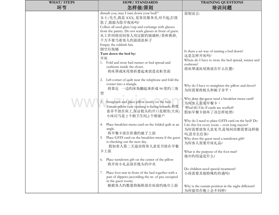 酒店客房培训开床服务.doc_第3页