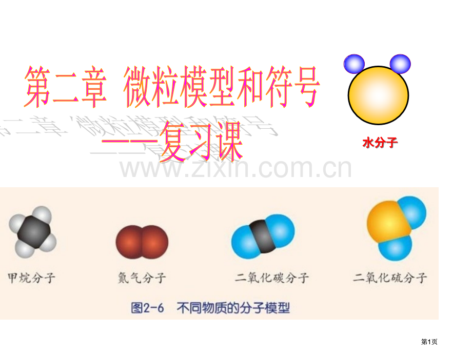 微粒的模型和符号复习公开课一等奖优质课大赛微课获奖课件.pptx_第1页