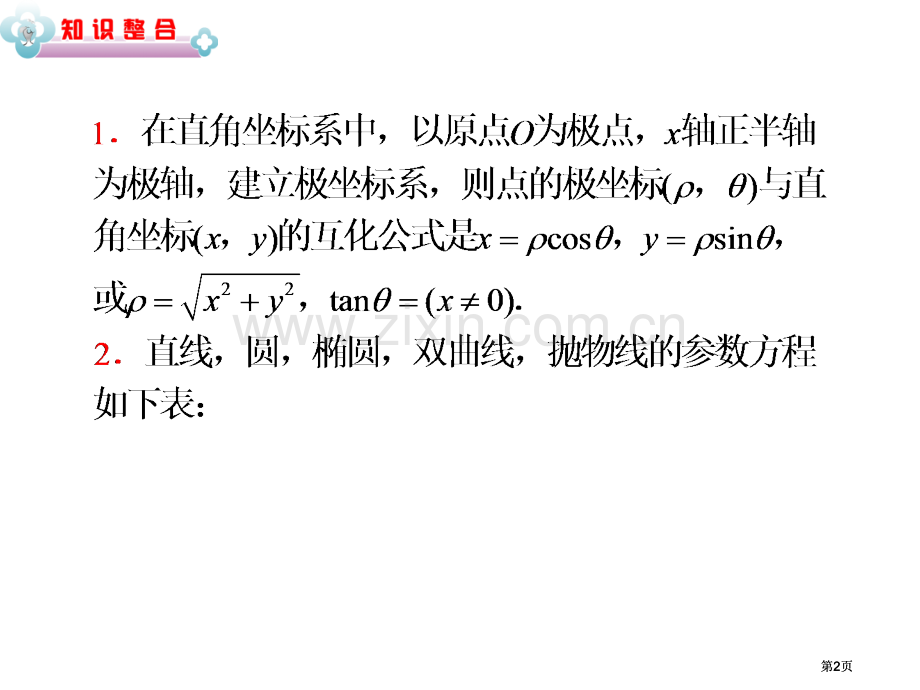 坐标系与参数方程优先法和试验设计初步公开课一等奖优质课大赛微课获奖课件.pptx_第2页