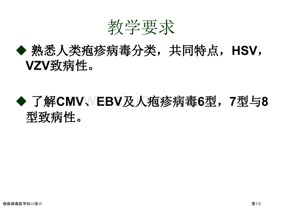 疱疹病毒医学知识培训专家讲座.pptx_第1页