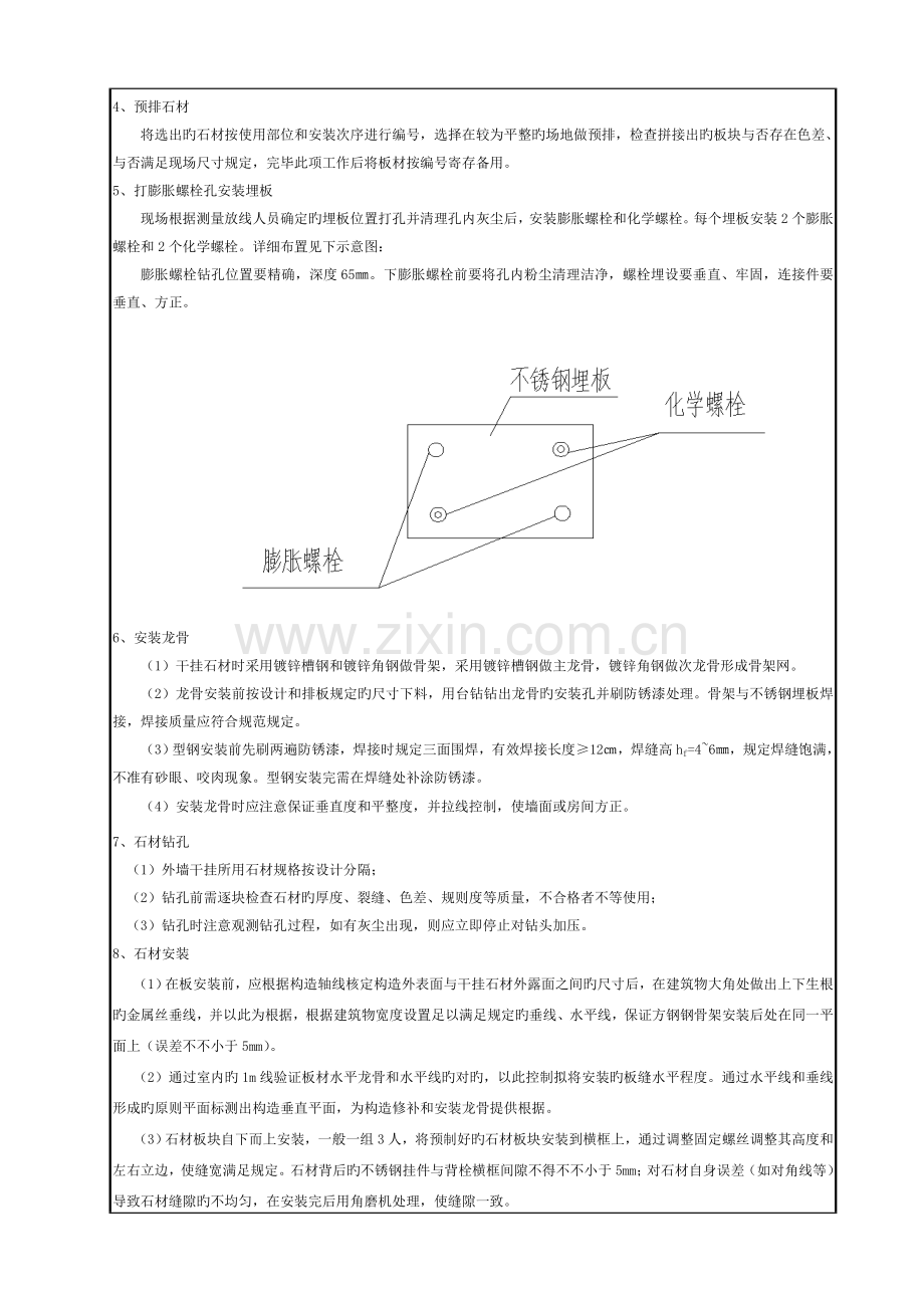 石材幕墙技术交底模板.doc_第2页