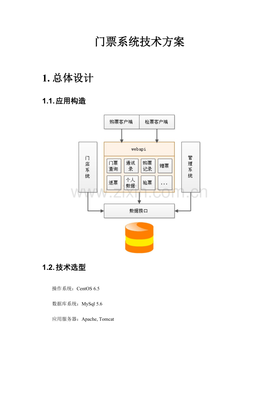 门票系统技术方案.docx_第1页