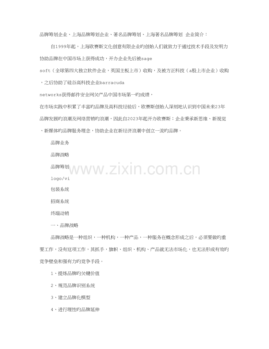 知名品牌策划书.doc_第1页