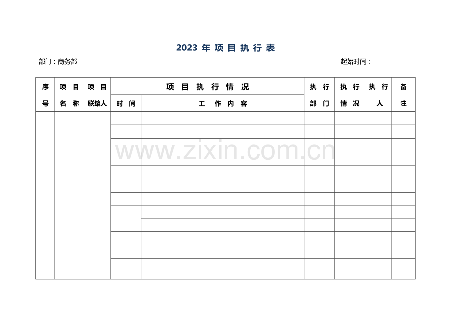 项目执行表.doc_第1页