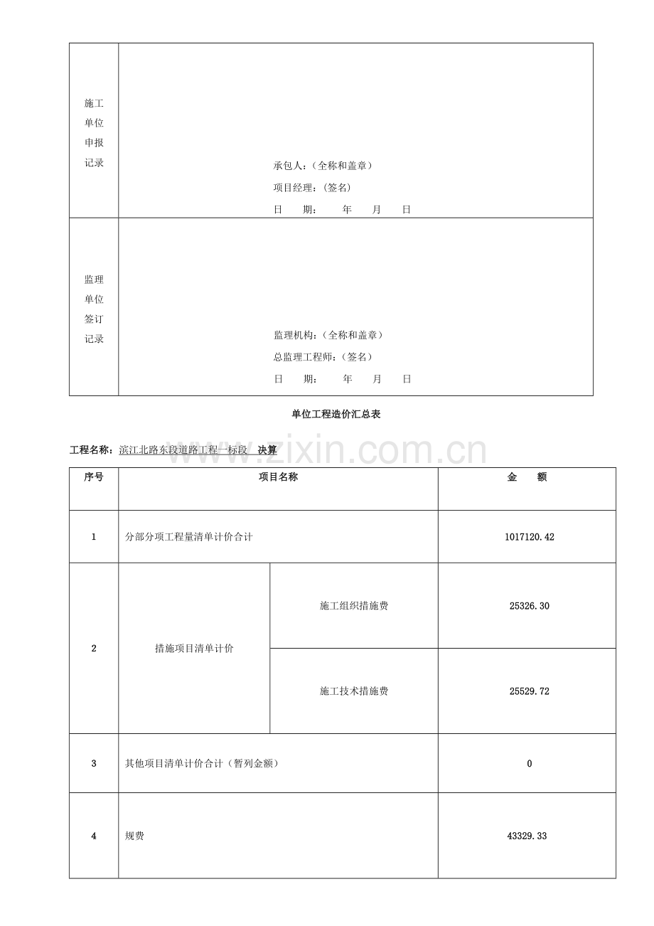 皖河路工程结算书模板.doc_第3页