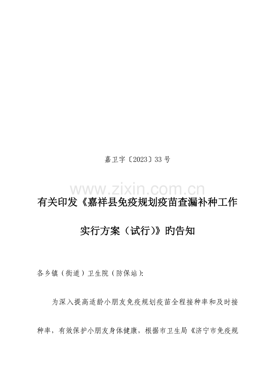 疫苗查漏补种工作实施方案.doc_第1页