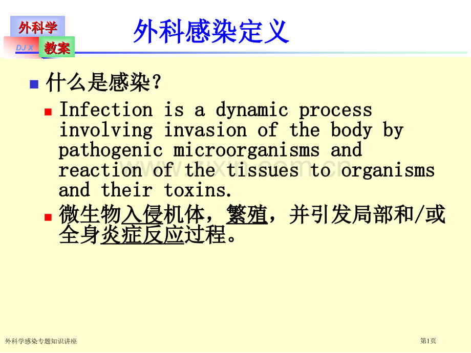 外科学感染专题知识讲座专家讲座.pptx_第1页