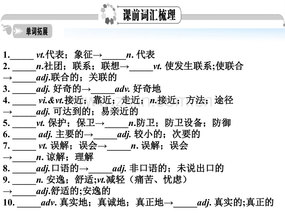 2012高考英语一轮复习Unit4Bodylanguage词汇新人教版必修4-PPT课件.pptx_第3页