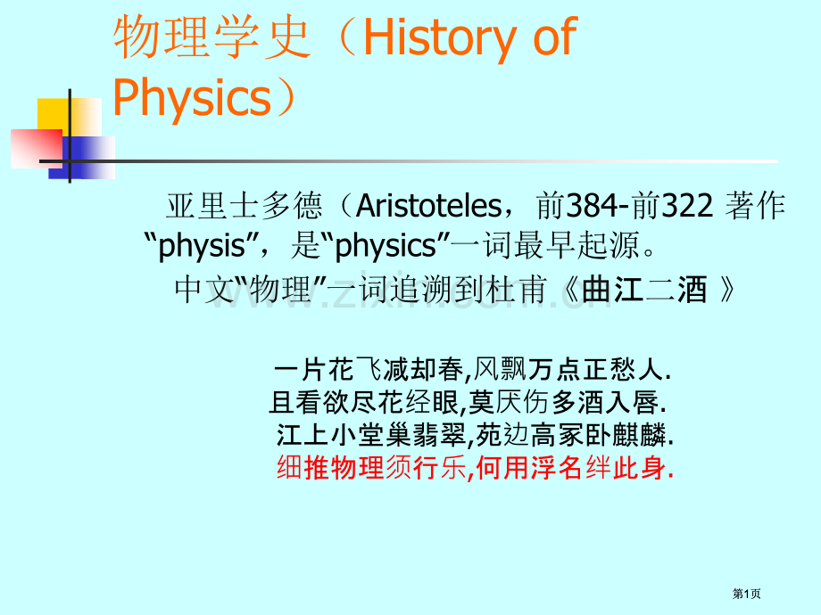 物理学史HistoryofPhysics专题培训市公开课金奖市赛课一等奖课件.pptx_第1页