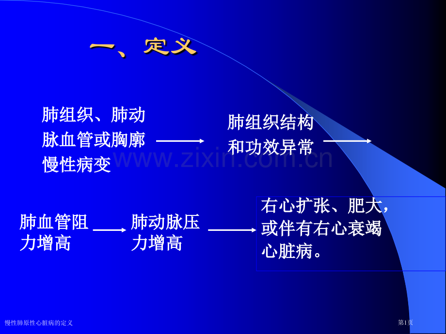 慢性肺原性心脏病的定义专家讲座.pptx_第1页