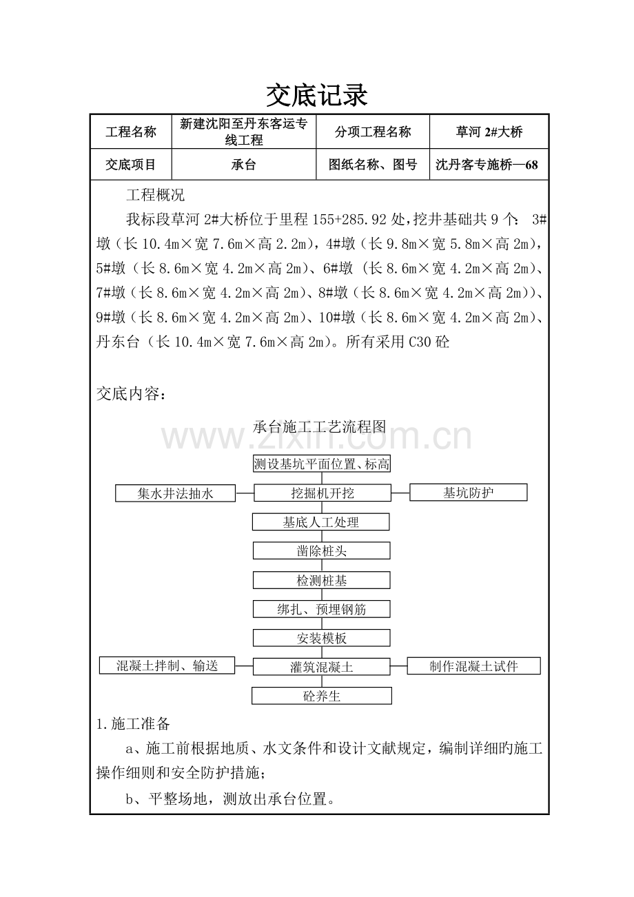 草河大桥承台技术交底.doc_第1页