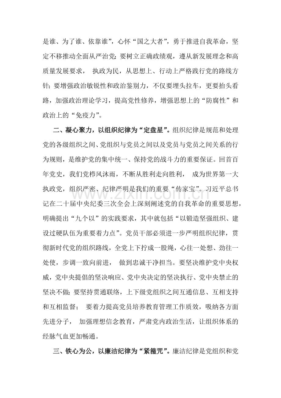 2024年【两篇文】理论学习中心组围绕“工作纪律”专题研讨发言稿.docx_第2页