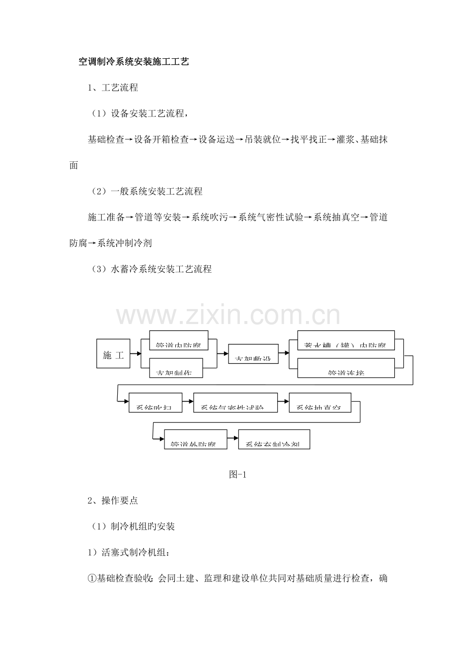 空调制冷系统安装施工工艺.doc_第1页