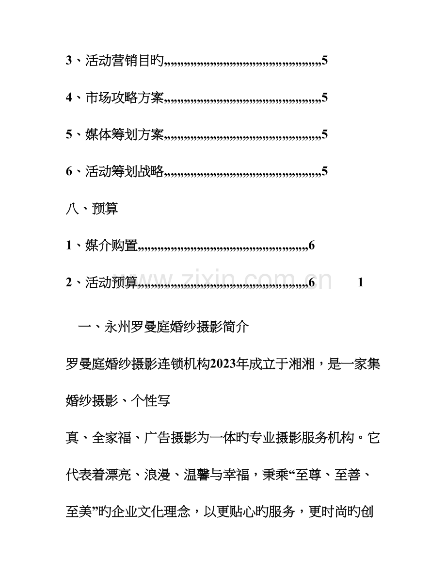 永州罗曼庭婚纱摄影的营销策划方案.doc_第3页