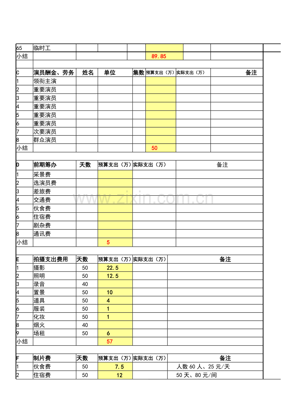 电影预算表.doc_第3页