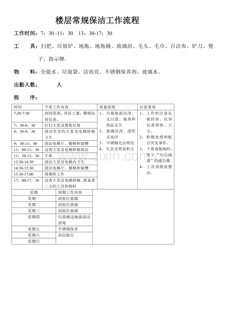 物业保洁部工作流程.doc_第2页