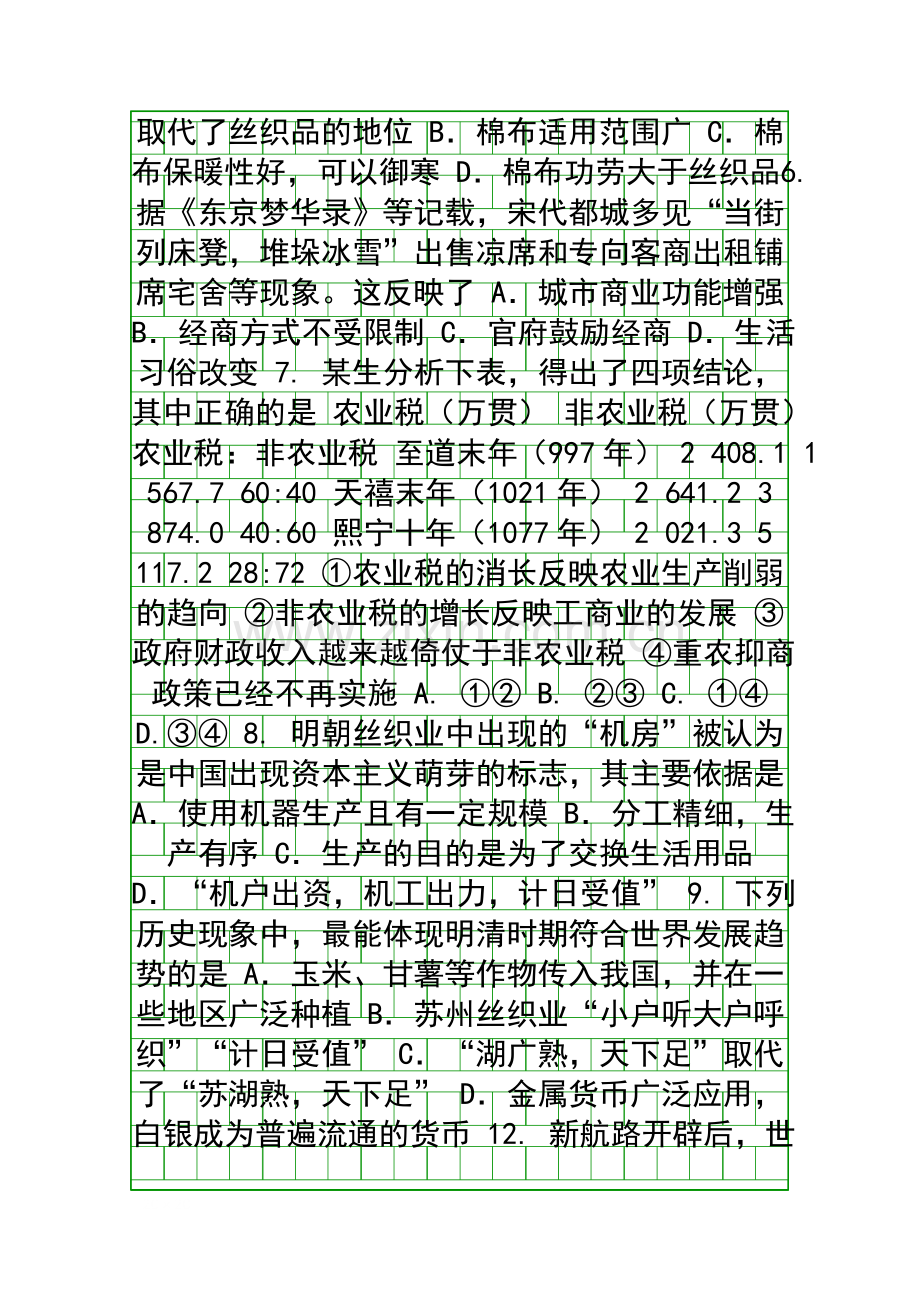 2014辽宁实中分校高一历史下学期期末试卷带答案新人教版.docx_第2页