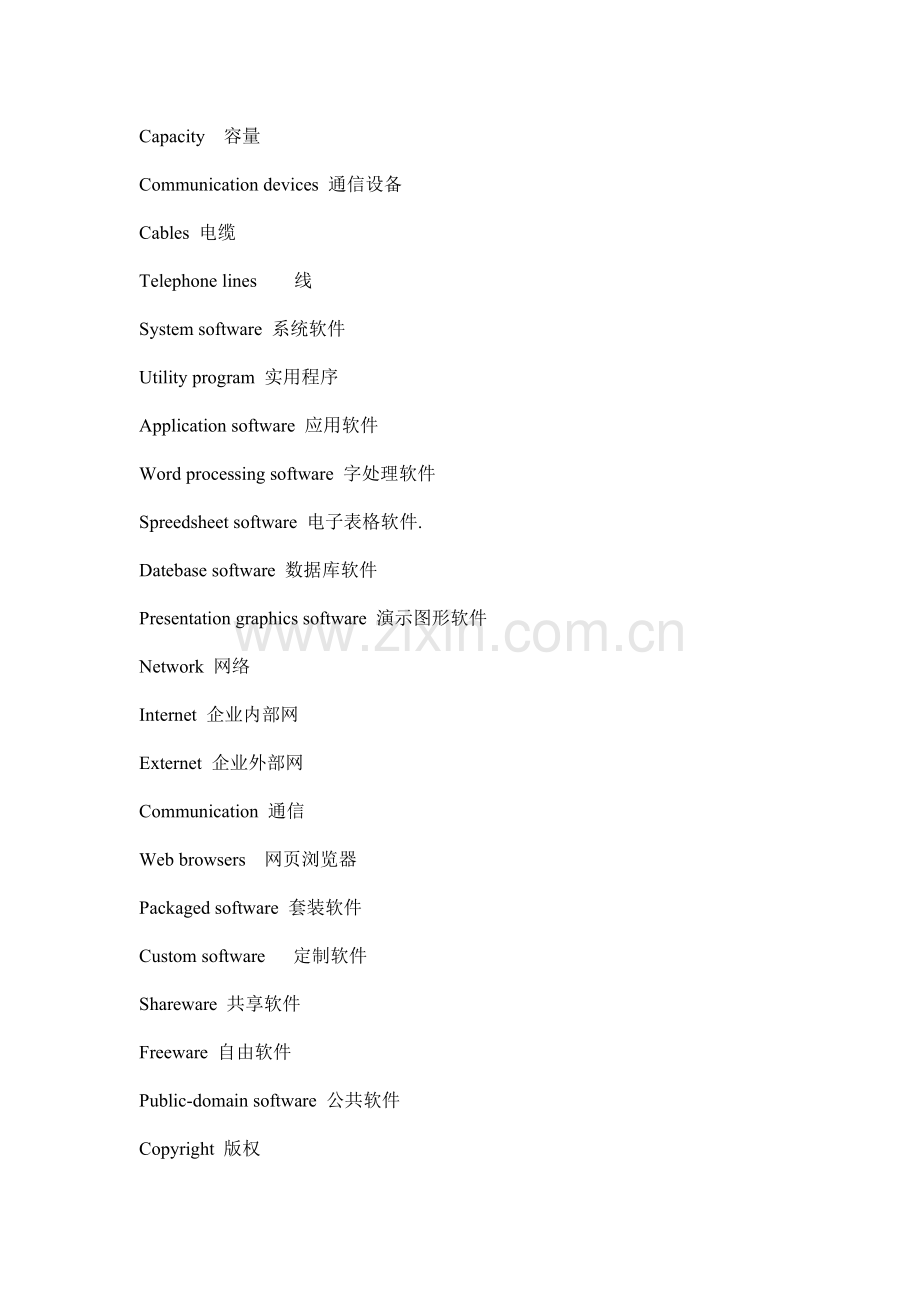 许昌职业技术学院信息工程系计算机专业英语期末考试词汇完全总结.doc_第3页