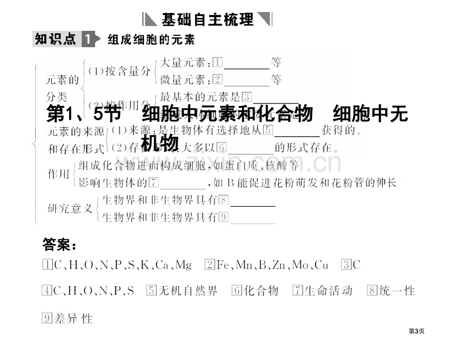 届高考生物第一轮基础自主梳理复习9市公开课金奖市赛课一等奖课件.pptx_第3页