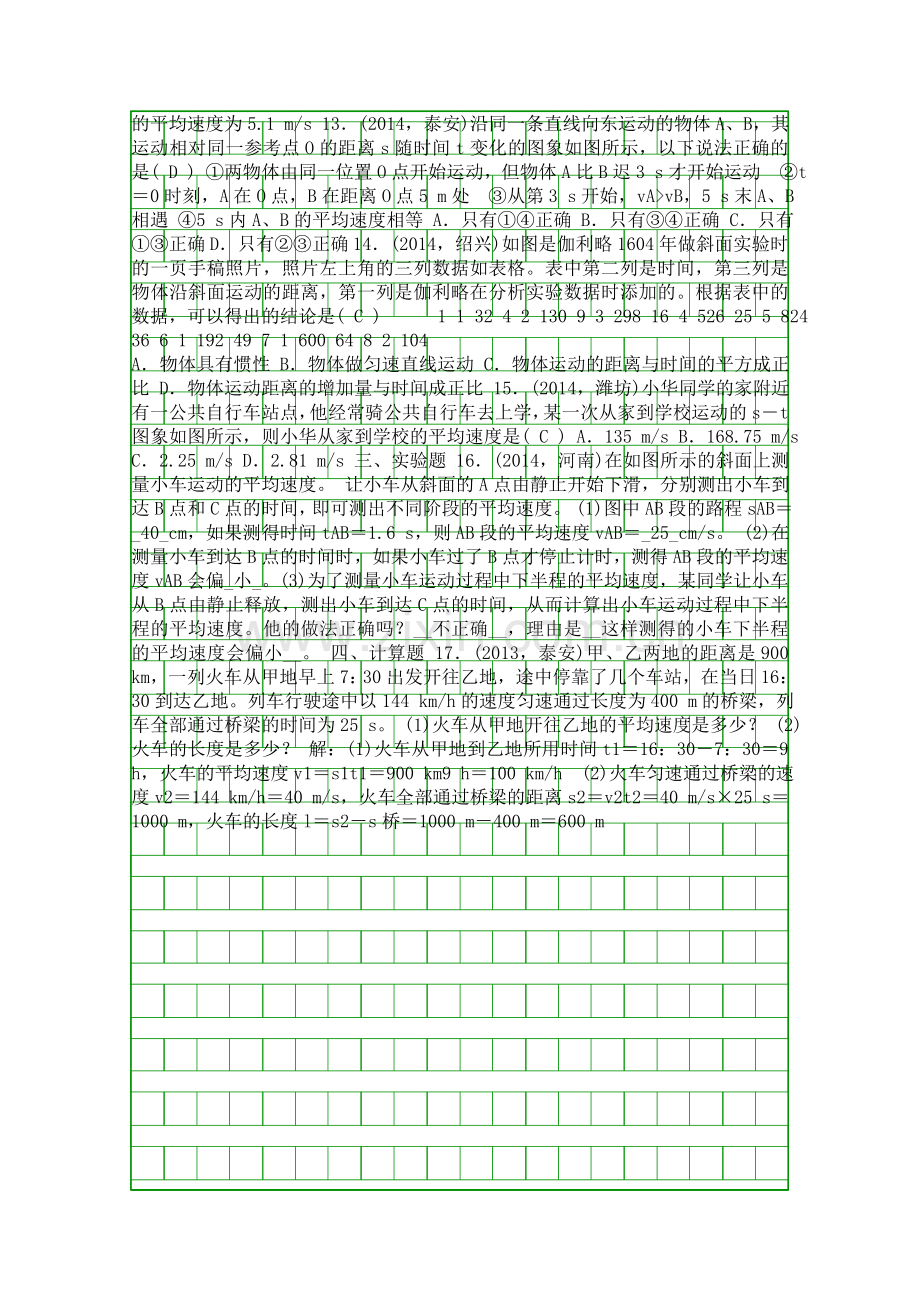 2015中考物理机械运动总复习课件试题中考题.docx_第2页