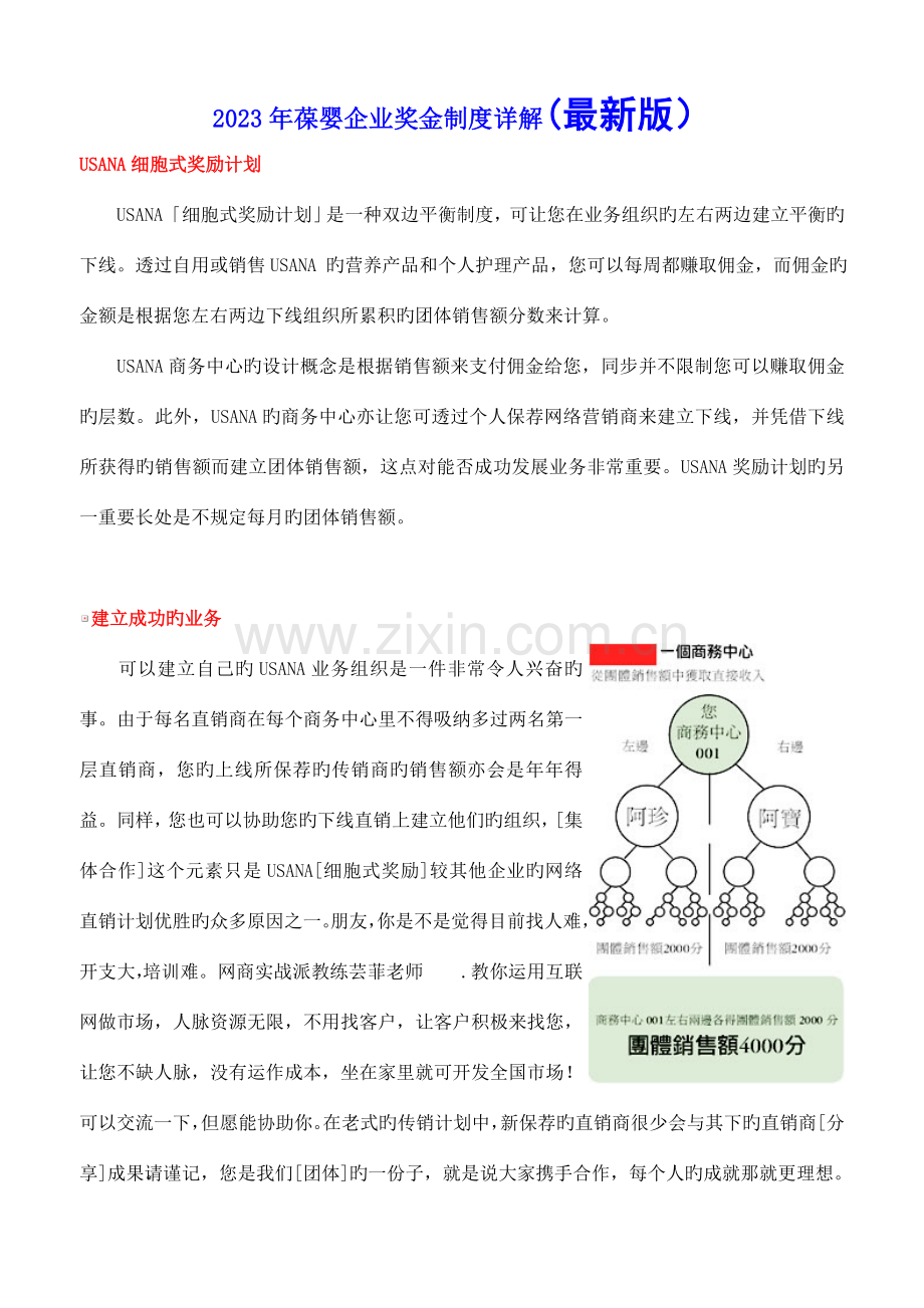 葆婴公司奖金制度详解.doc_第1页