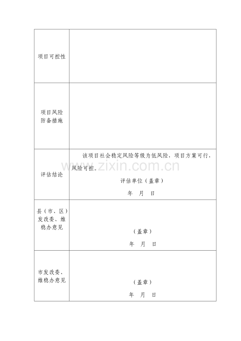 社会稳定风险评估报告表含维稳办.doc_第2页