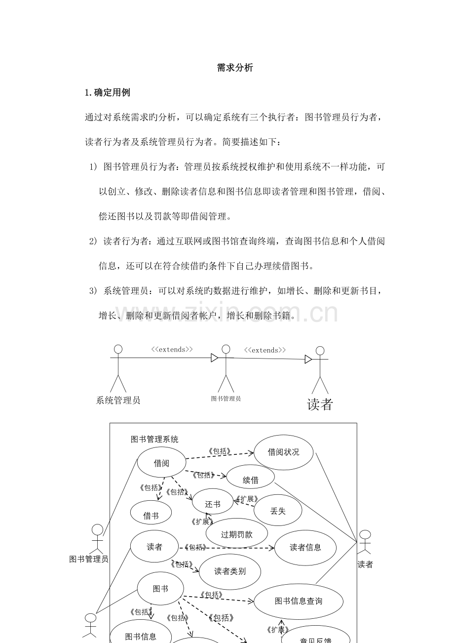 面向对象图书管理系统需求分析总体设计.doc_第1页